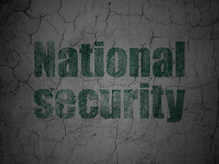Image showing Protection concept: National Security on grunge wall background