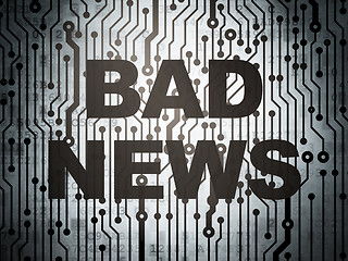 Image showing News concept: circuit board with Bad News