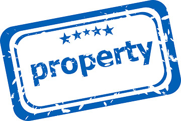 Image showing property on rubber stamp over a white background