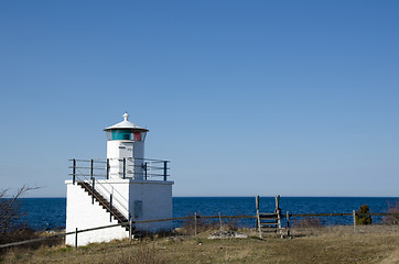 Image showing Small lighthouse at the swedish island Oland