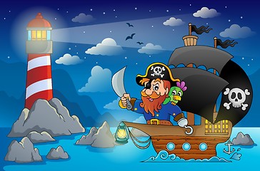 Image showing Pirate ship theme image 5