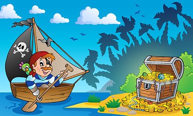 Image showing Pirate theme with treasure chest 3