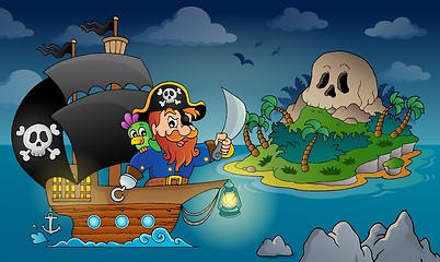 Image showing Pirate ship theme image 4