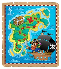 Image showing Pirate map theme image 1