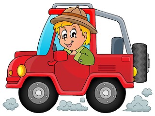 Image showing Car with traveller theme 1