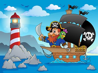 Image showing Pirate ship theme image 2