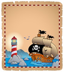 Image showing Pirate theme parchment 3