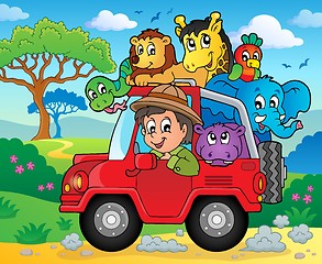 Image showing Car with traveller theme 3