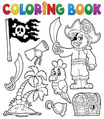 Image showing Coloring book pirate thematics 1