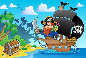 Image showing Pirate ship theme image 1