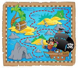 Image showing Pirate map theme image 3