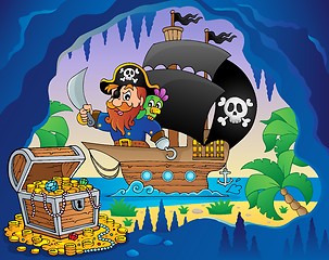 Image showing Pirate ship theme image 3