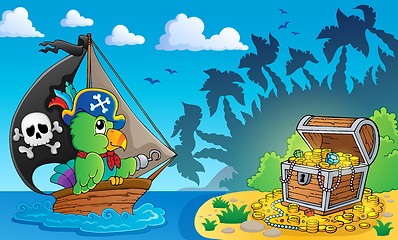 Image showing Pirate theme with treasure chest 4