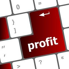 Image showing profit button on computer keyboard key