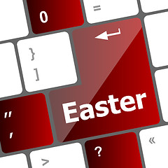 Image showing Easter text button on keyboard keys