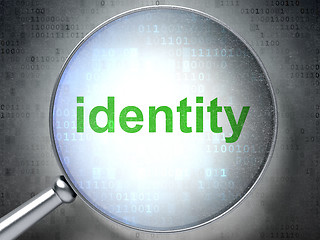 Image showing Security concept: Identity with optical glass