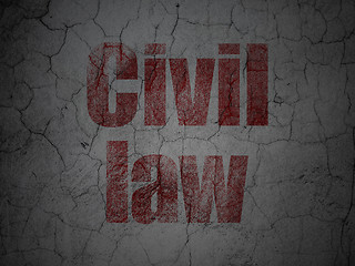 Image showing Civil Law on grunge wall background