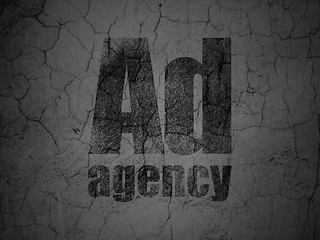 Image showing Marketing concept: Ad Agency on grunge wall background