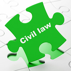 Image showing Civil Law on puzzle background