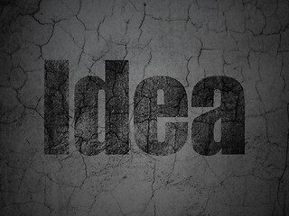 Image showing Advertising concept: Idea on grunge wall background