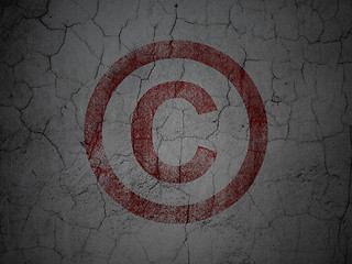 Image showing Law concept: Copyright on grunge wall background