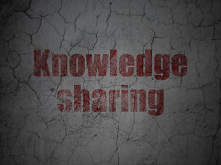 Image showing Education concept: Knowledge Sharing on grunge wall background