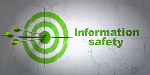 Image showing Privacy concept: target and Information Safety on wall background