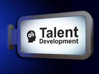 Image showing Education concept: Talent Development and Head Gears on billboard