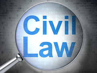 Image showing Civil Law with optical glass
