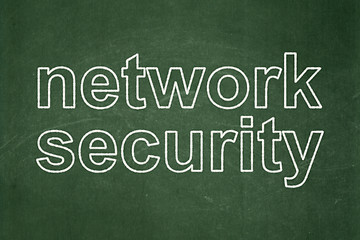 Image showing Privacy concept: Network Security on chalkboard background