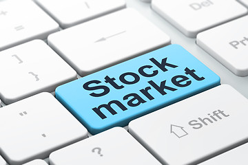 Image showing Finance concept: Stock Market on computer keyboard background