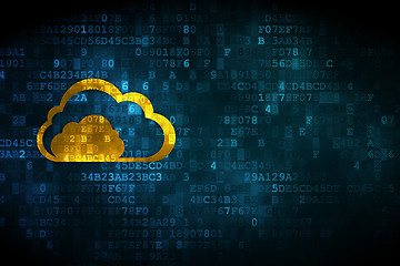 Image showing Networking concept: Cloud on digital background