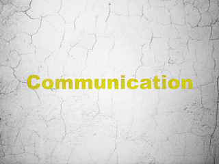 Image showing Marketing concept: Communication on wall background