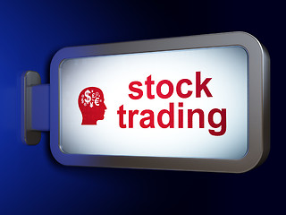 Image showing Business concept: Stock Trading and Head Finance Symbol on billboard