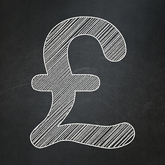 Image showing Currency concept: Pound on chalkboard background
