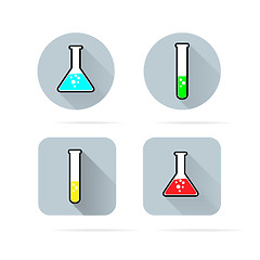 Image showing Laboratory glass icons