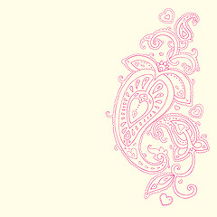 Image showing Hand Drawn Paisley ornament.