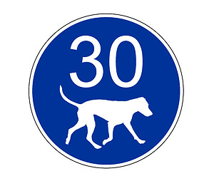 Image showing Traffic sign for dogs