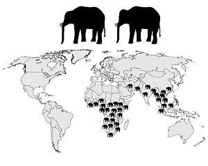 Image showing Elephants range