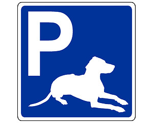 Image showing Traffic sign for dogs