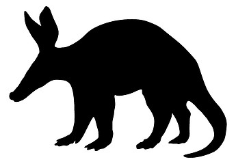 Image showing Detailed and isolated illustration of the mammal aardvark