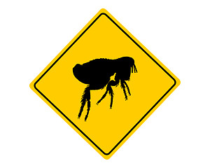 Image showing Flea warning sign