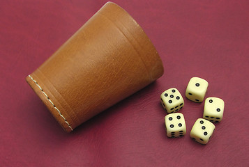 Image showing Dice cup and dice