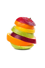 Image showing Mix of sliced fruit