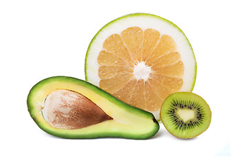 Image showing Avocado, sweetie and kiwi