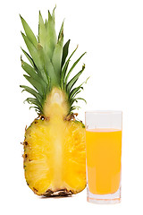 Image showing Fresh pineapple juice