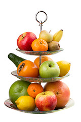 Image showing Varied fruit in vase