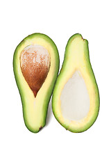 Image showing Green avocado with nucleus
