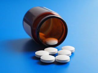 Image showing Bottle with pills