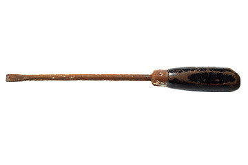 Image showing Old rusty screwdriver